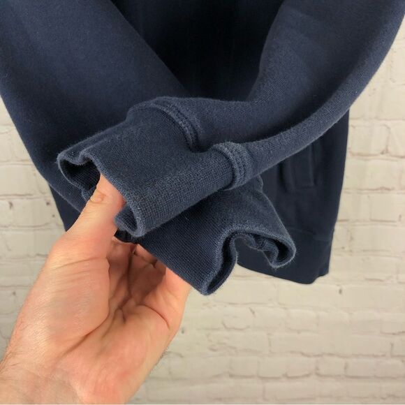 L.L. Bean Blue Quarter Zip Pullover Men's Sz Medium - Picture 5 of 8